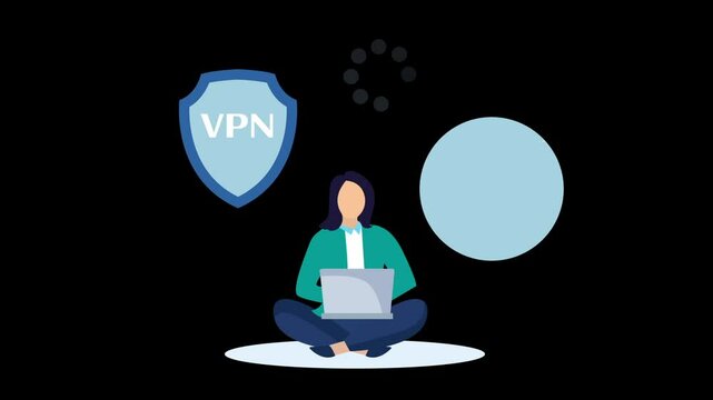 PN Access Animated Illustration or VPN 2d animated video