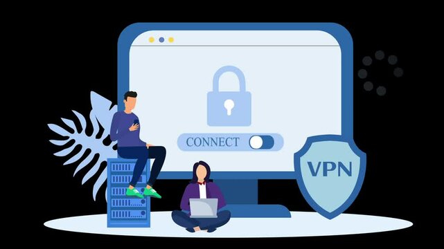PN Access Animated Illustration or VPN 2d animated video