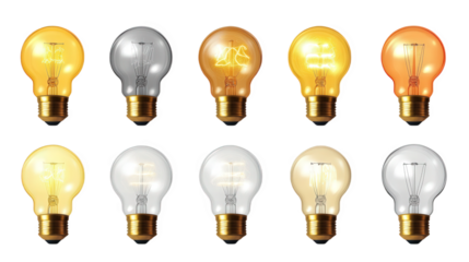 light bulb on white background