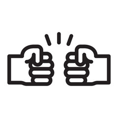 Fototapeta premium fist Line Icon
