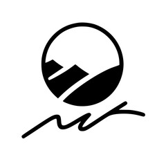 Simple signature logo silhouette