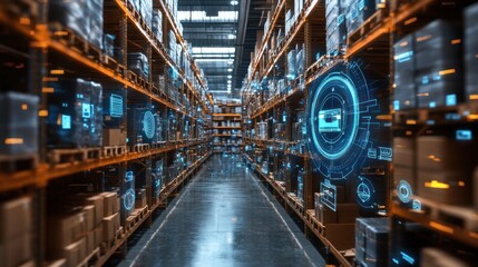 Obraz premium Smart Warehouse: Advanced Inventory Management System