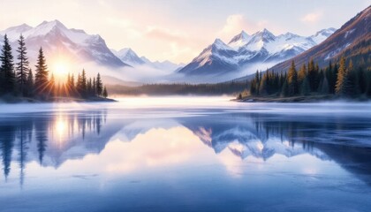 Blue Water Mountainous Landforms Photo