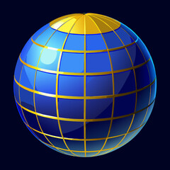 blue globe isolated on white
