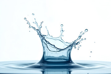 Water splash isolated on white background
