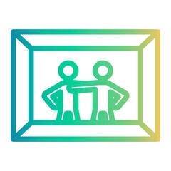friend Line Gradient Icon