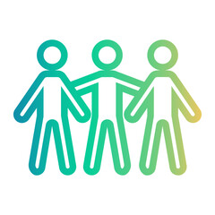friends Line Gradient Icon