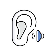 Active Listening Vector icon