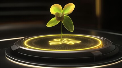 Radiant Surrealistic Alien Flower Display