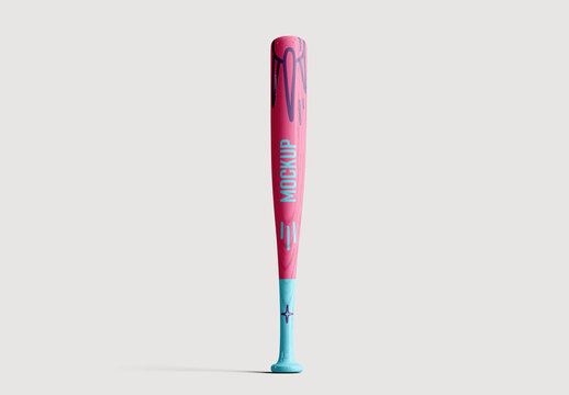 Baseball Bat Mockup &ndash; Realistic High-Quality PSD Template for Branding, Sports Equipment Design, and Promotional Customization