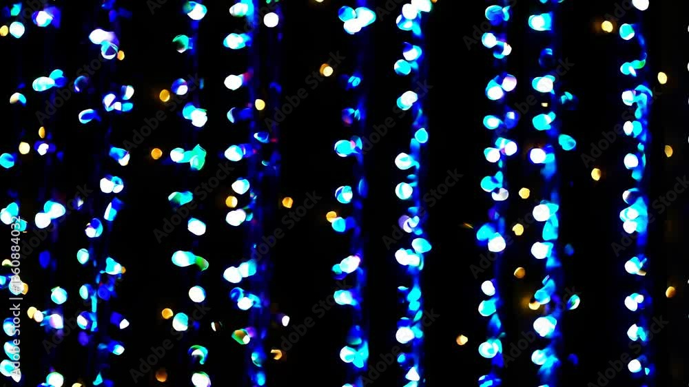 Aufkleber abstract video concept with a bokeh effect of blue lights. shot from a straight-on angle, creating a