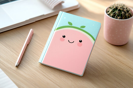 P A cute notepad with a happy watermelon and