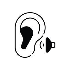 Active Listening Vector icon