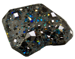 Spectacular Meteorite Gemstone Display, A Captivating Close-Up Showcasing the Universe's Sparkle and the Beauty of Natural Mineral Formation with Vibrant Color Accents
