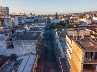 Aerial view of Guatemala City's Historic Center. Beautiful view with a variety of architecture.