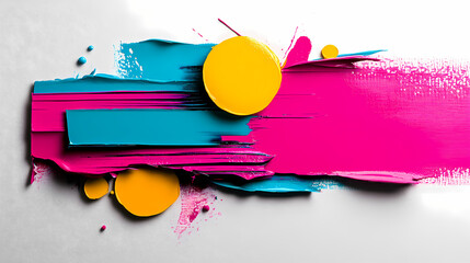 Dynamic Fusion: Vibrant Impasto Color Symphony
A stunning abstract composition featuring thick, textured brushstrokes in vibrant swirls of magenta, teal, and gold. 