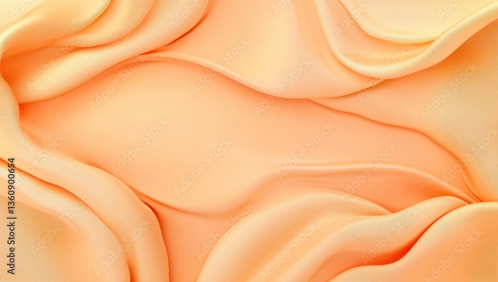 Poster smooth flowing fabric texture in soft peach and cream colors, ideal for elegant design backgrounds a