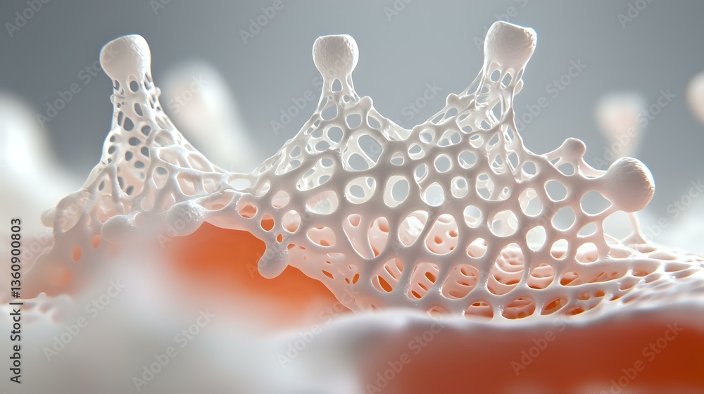 Poster liquid crown splash frozen in time with intricate honeycomb pattern structure in white and orange co