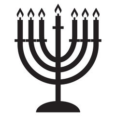 Hanukkah silhouette vector icon art design 