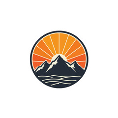 Obraz premium Mountain Sunrise Logo