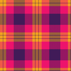 Modern Seamless Tartan in Rich Yellowish Orange tones Textile Design