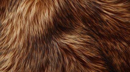 Fototapeta premium Luxurious brown fur texture, a captivating display of nature's artistry with rich, deep tones and a smooth, flowing pattern.