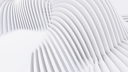Naklejka premium Abstract Curved Shapes. White Circular Background.