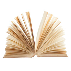 Open book pages fanned wide knowledge wisdom reading literature education
