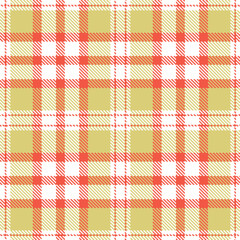 Pale White Seamless Tartan with Light Coral accents Textile Design