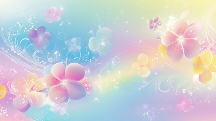 Obraz premium Rainbow color flower abstract background