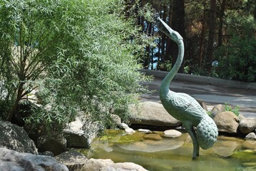 Heron sculpture