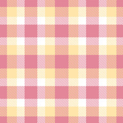 Modern Seamless Tartan in Neon Pig Pink tones Textile Design