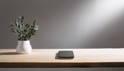 A simple composition with a smartphone on a table