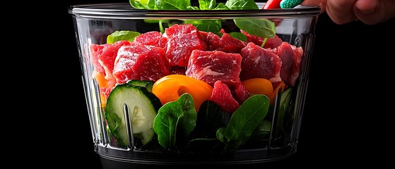 Preparing Meal in Blender