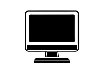 Fototapeta premium Digital Screen Icon: A minimalist, elegant design featuring a sleek digital screen icon, ideal for web design, app interfaces, and technology-themed projects.