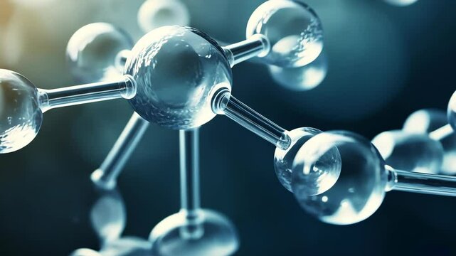 Close-up view of molecular structure showcasing intricate bonds at a scientific research facility