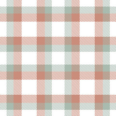 Rich White Seamless Tartan with Light Silver accents Textile Design