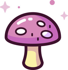 mushroom Illustration on a white background.