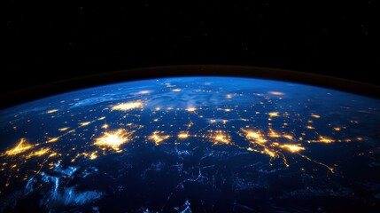 Obraz premium Planet earth viewed from outer space.