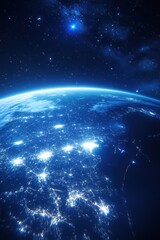 Obraz premium Planet earth viewed from outer space.