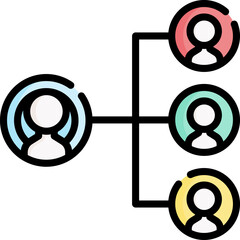 organization Illustration on a white background.