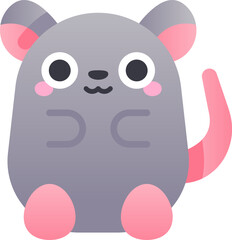 rat Illustration on a white background.