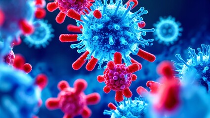Antibodies and the concept of Immunoglobulins as antibodies that attack cells of infectious viruses and pathogens as a 3D illustration