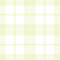 Cool White Seamless Tartan with Neon Ecru accents Textile Design