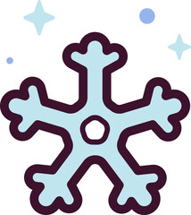 snow Illustration on a white background.