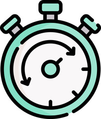 stopwatch Illustration on a white background.