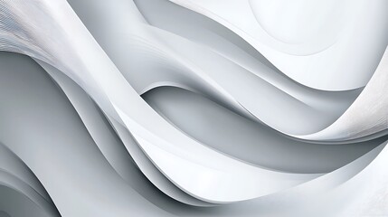 Fototapeta premium Abstract White and Gray Swirling Curves Background Image