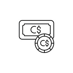 Canadian Culture icon design with white background stock illustration