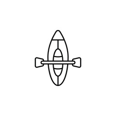 Kayak icon design with white background stock illustration