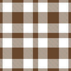 Dusty Cocoa and Neon White Seamless Tartan Textile Design